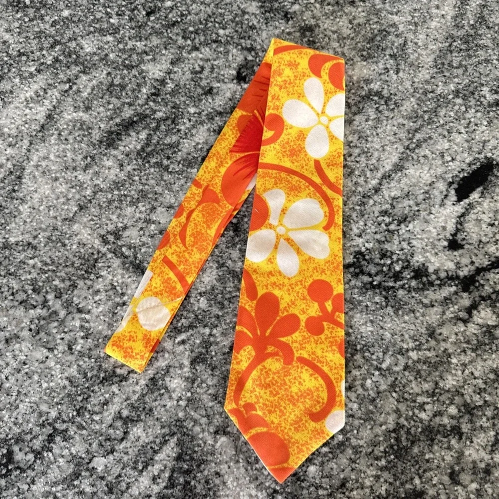 Vintage Prince Kuhio Tie Made In Hawaii Necktie 70s 54
